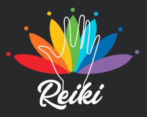 Reiki hand with chakra colors for chakras and Reiki for greater healing