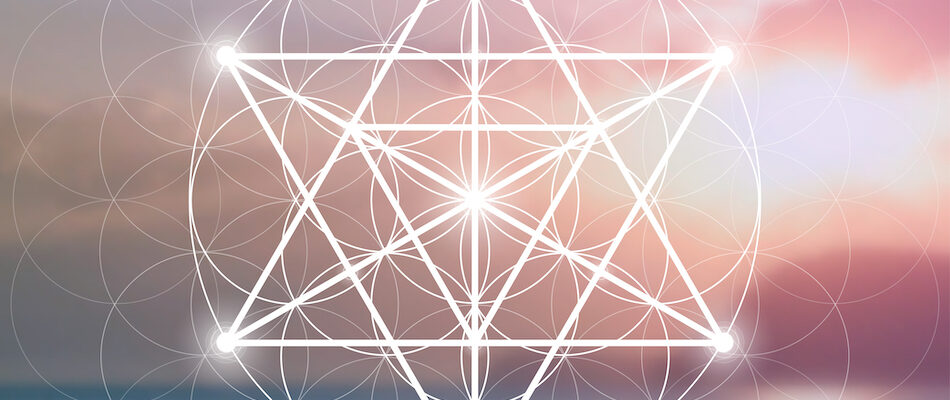 Merkaba or the Soul Star over serene water for get unstuck with IET soul star clearing
