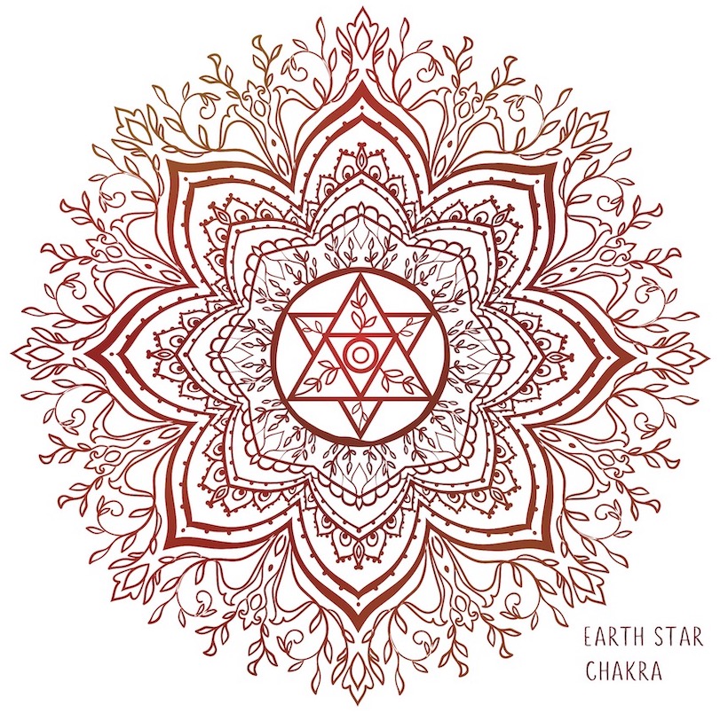 Earth star chakra symbol for a nature of social connection