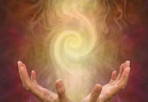 Spiral in hands for Reiki near me 