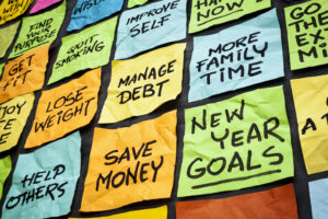 Post its with how to make successful resolutions