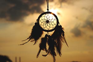 Dream catcher for winter's gift of personal and spiritual reflection