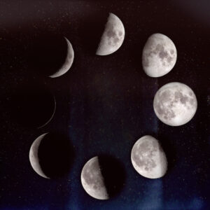 Image of lunar cycles and it relates to the process of change