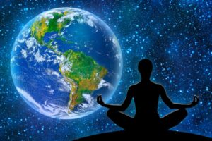 Person sending healing energy to earth can improve your life 