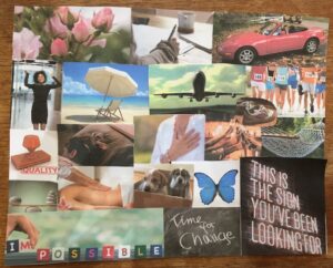 New Year's resolution vision board 